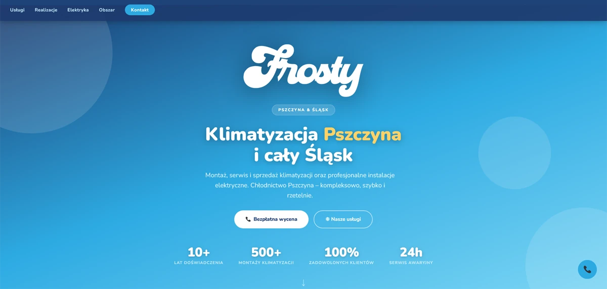 Podgląd strony klimapszczyna.pl